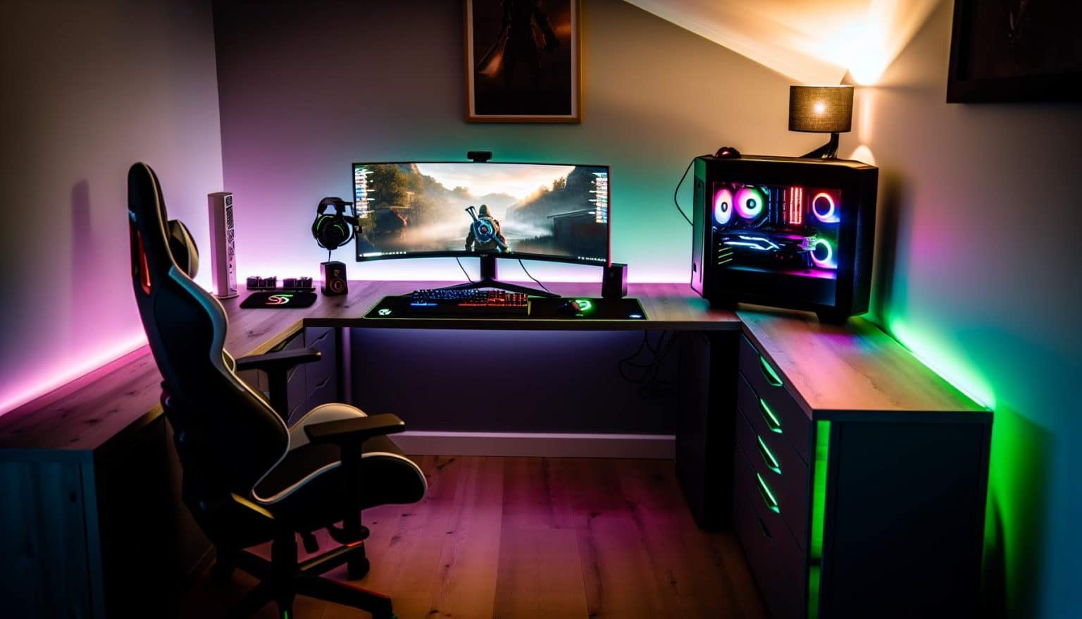 Optimise ton espace avec un bureau gamer angle